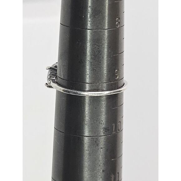 925 Sterling Silver Rings (2) Pink CZ Halo Size 9 - & Faux Opal & CZ Size 9.25 - Picture 12 of 13